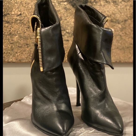 GIUSEPPE ZANOTTI Fold-Over Zip Stiletto Ankle Boot - Picture 8 of 11